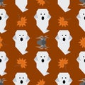 Vector seamless pattern Halloween Party origami