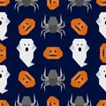 Vector seamless pattern Halloween Party origami