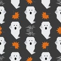 Vector seamless pattern Halloween Party origami