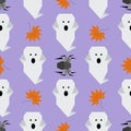 Vector seamless pattern Halloween Party origami