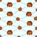 Vector seamless pattern for Halloween.