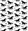 Vector seamless pattern of Halloween unicorn