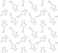 Vector seamless pattern of hammerhead shark