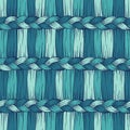 Vector pattern with abstract hair braid. Fiber color pattern