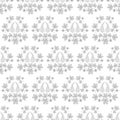 Vector seamless pattern, hand drawn botanical elements