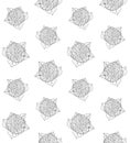 Vector seamless pattern of hand drawn cabbage