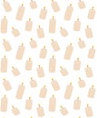 Vector seamless pattern of hand drawn candle Royalty Free Stock Photo