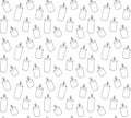 Vector seamless pattern of hand drawn candle Royalty Free Stock Photo