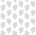 Vector seamless pattern of hand drawn salad