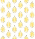 Vector seamless pattern of hand drawn durian fruit