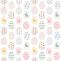 Vector seamless pattern of hand drawn Easter egg Royalty Free Stock Photo