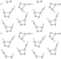 Vector seamless pattern of hand drawn horse halter Royalty Free Stock Photo