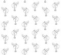 Vector seamless pattern of hand drawn horse saddle Royalty Free Stock Photo