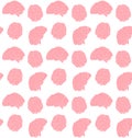 Vector seamless pattern of hand drawn human brain Royalty Free Stock Photo