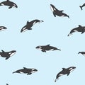 Hand drawn whale pattern Royalty Free Stock Photo