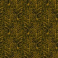 Vector seamless pattern with hand drawn leaves