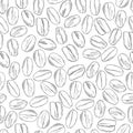 Vector seamless pattern with hand drawn oat-flakes