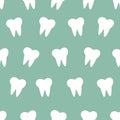 Vector seamless pattern in a hand-drawn style. Teeth. Minimalism.