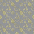 Pattern Happy Easter Bunny egg Festive Holiday Royalty Free Stock Photo