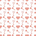 Vector seamless pattern Happy Valentine`s Day Royalty Free Stock Photo