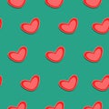 Vector seamless pattern with heart on St Valentines day Royalty Free Stock Photo