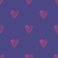 Vector seamless pattern with hearts