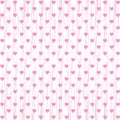 Vector seamless pattern with hearts and dots, romantic wallpaper, grunge background for mother`s day or valentine`s day, 8th march Royalty Free Stock Photo