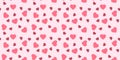 Vector seamless pattern with hearts. Repeating background with Saint Valentine day symbols Royalty Free Stock Photo