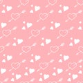 Vector seamless pattern hearts. Stylish hipster texture.