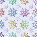 Vector seamless pattern with helms