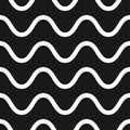 Vector seamless pattern, horizontal wavy lines, curves, waves.