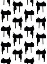 Vector seamless pattern of horse saddle silhouette Royalty Free Stock Photo