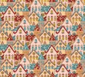 Vector seamless pattern with houses