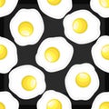 Vector seamless pattern image fried egg.