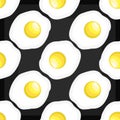 Vector seamless pattern image fried egg.