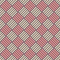 Vector seamless pattern of intertwined stripes. Modern stylish texture. Regularly repeating diagonal stripes. Royalty Free Stock Photo