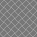 Vector seamless pattern of intertwined stripes. Modern stylish texture. Repeating diagonal stripes. Royalty Free Stock Photo