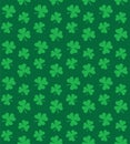 Vector seamless pattern of Irish shamrock clover