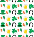 Vector seamless pattern of Irish st Patric day