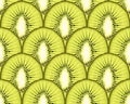 Vector seamless pattern from kiwi slices