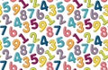 Vector seamless pattern with latin alphabet numbers Royalty Free Stock Photo