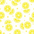 Vector seamless pattern with lemons slices.