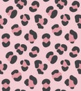 Vector seamless pattern of leopard pink fur print Royalty Free Stock Photo