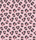 Vector seamless pattern of leopard rose fur print Royalty Free Stock Photo