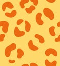 Vector seamless pattern of leopard spot fur print Royalty Free Stock Photo