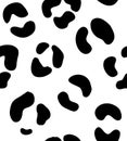 Vector seamless pattern of leopard spots fur print Royalty Free Stock Photo
