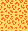 Vector seamless pattern of leopard spots fur print Royalty Free Stock Photo