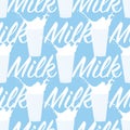 Milk seamless pattern