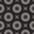 Vector seamless pattern. Modern stylish abstract texture. Repeating geometric circle and star tiles from decorative Royalty Free Stock Photo