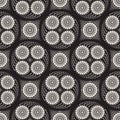 Vector seamless pattern. Modern stylish abstract texture. Repeating geometric circle and star tiles from decorative Royalty Free Stock Photo